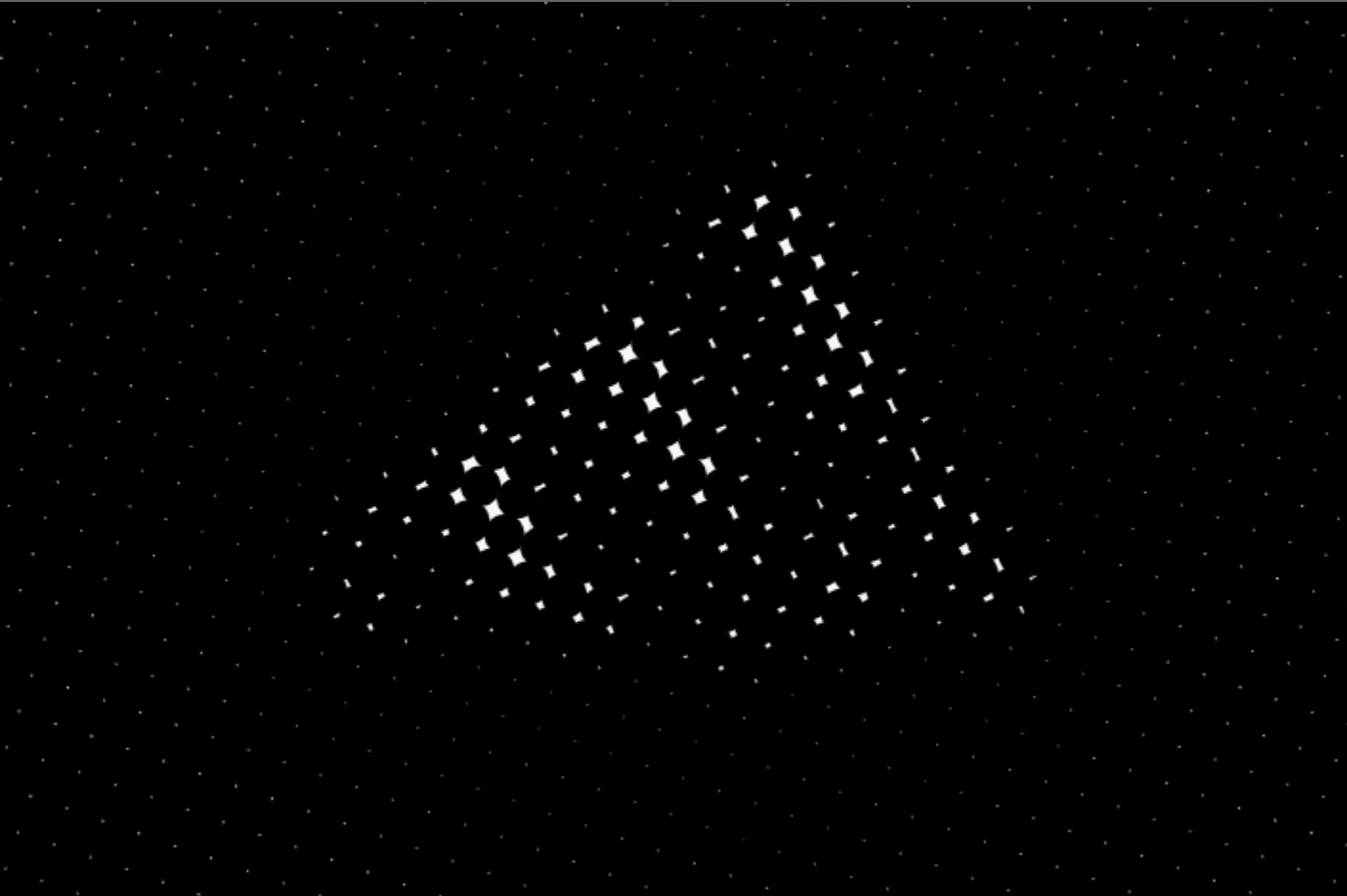 A client logo rendered as a field of dots